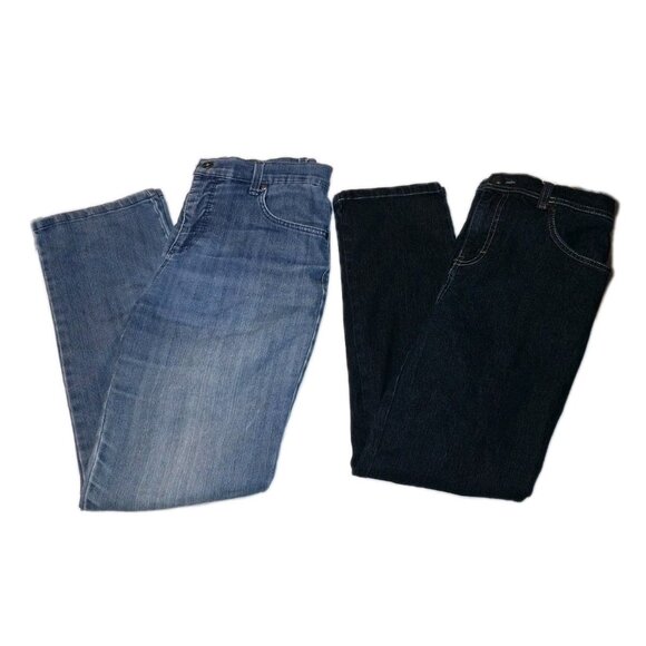 Gloria Vanderbilt Women’s Size 6 Petite Blue Jeans 27x27 Lot Of TWO - Picture 1 of 8